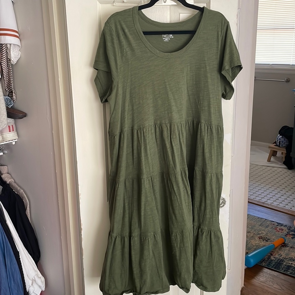 Olive tshirt dress